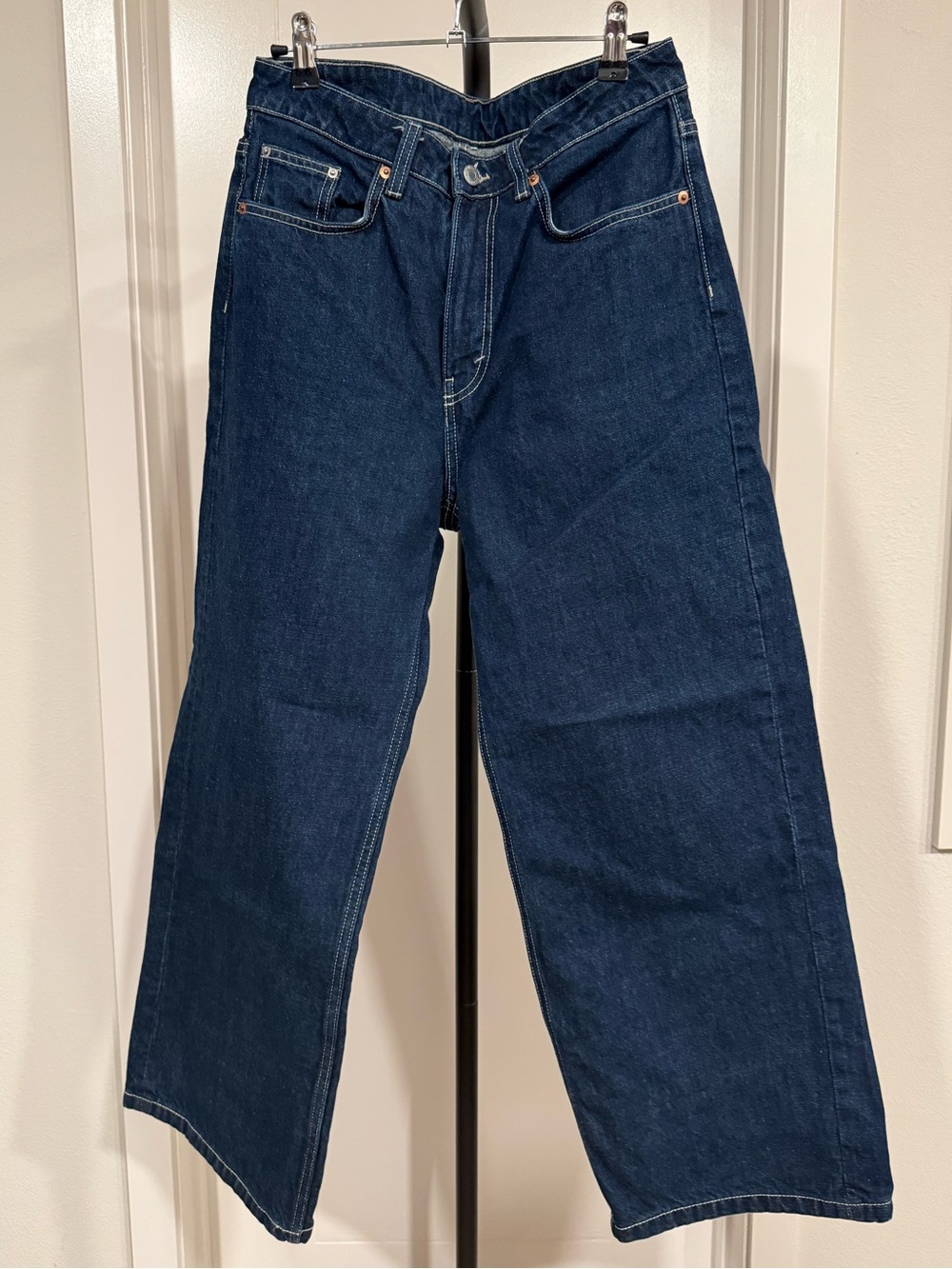 Weekday Boyfriend Jeans in Dark Indigo Blue